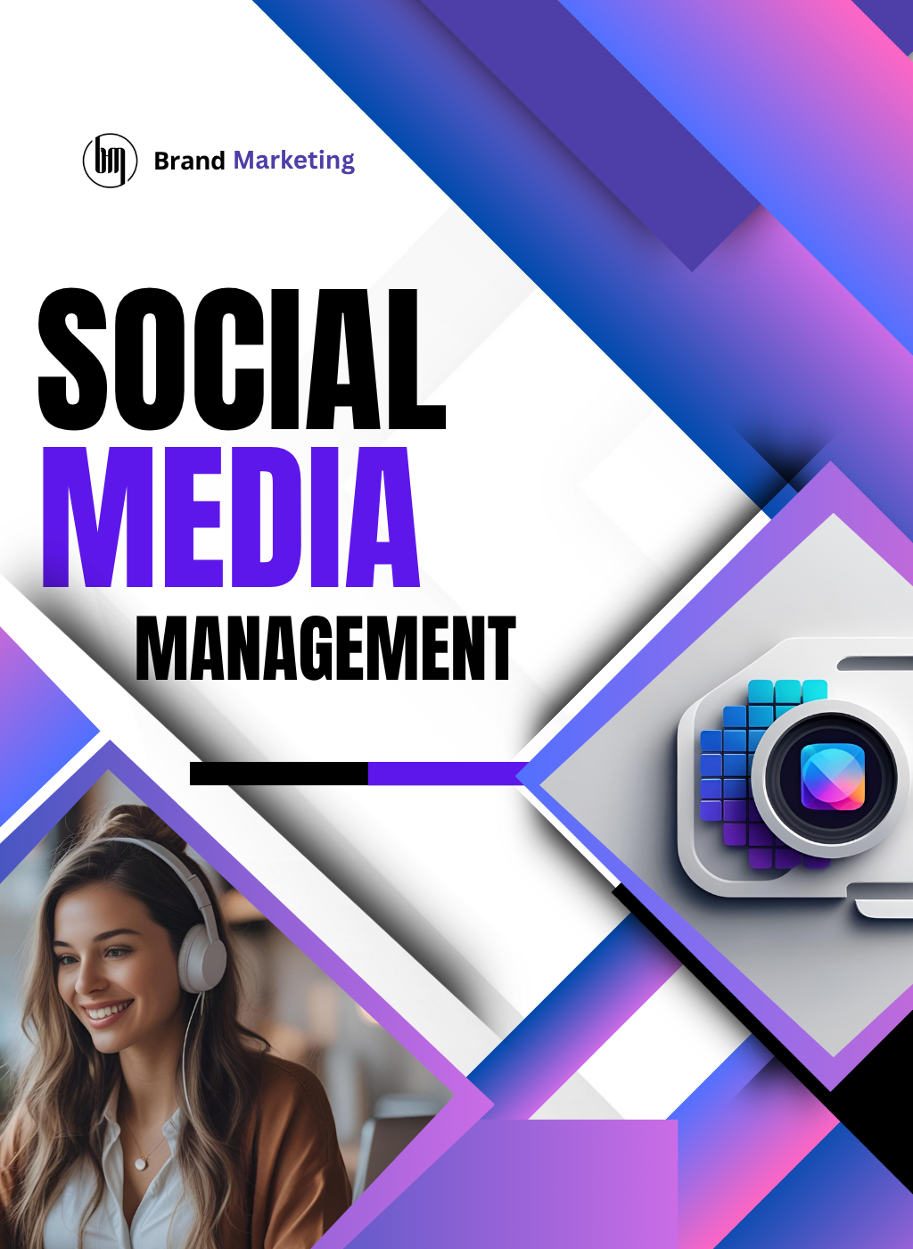 BrandMarketing team optimizing social media profiles for engagement